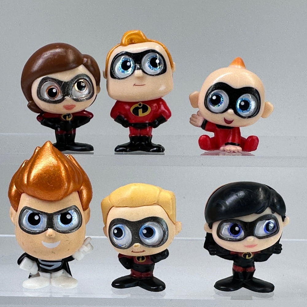 Disney Pixar Doorables THE INCREDIBLES Lot of 6 COMPLETE SET SERIES 7 ULTRA RARE